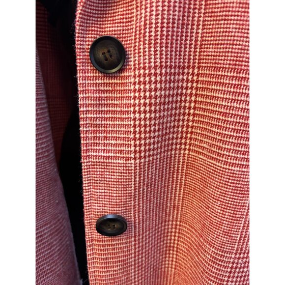 Avec Les Filles Wool Blend Red Plaid Coat S - Picture 8 of 10